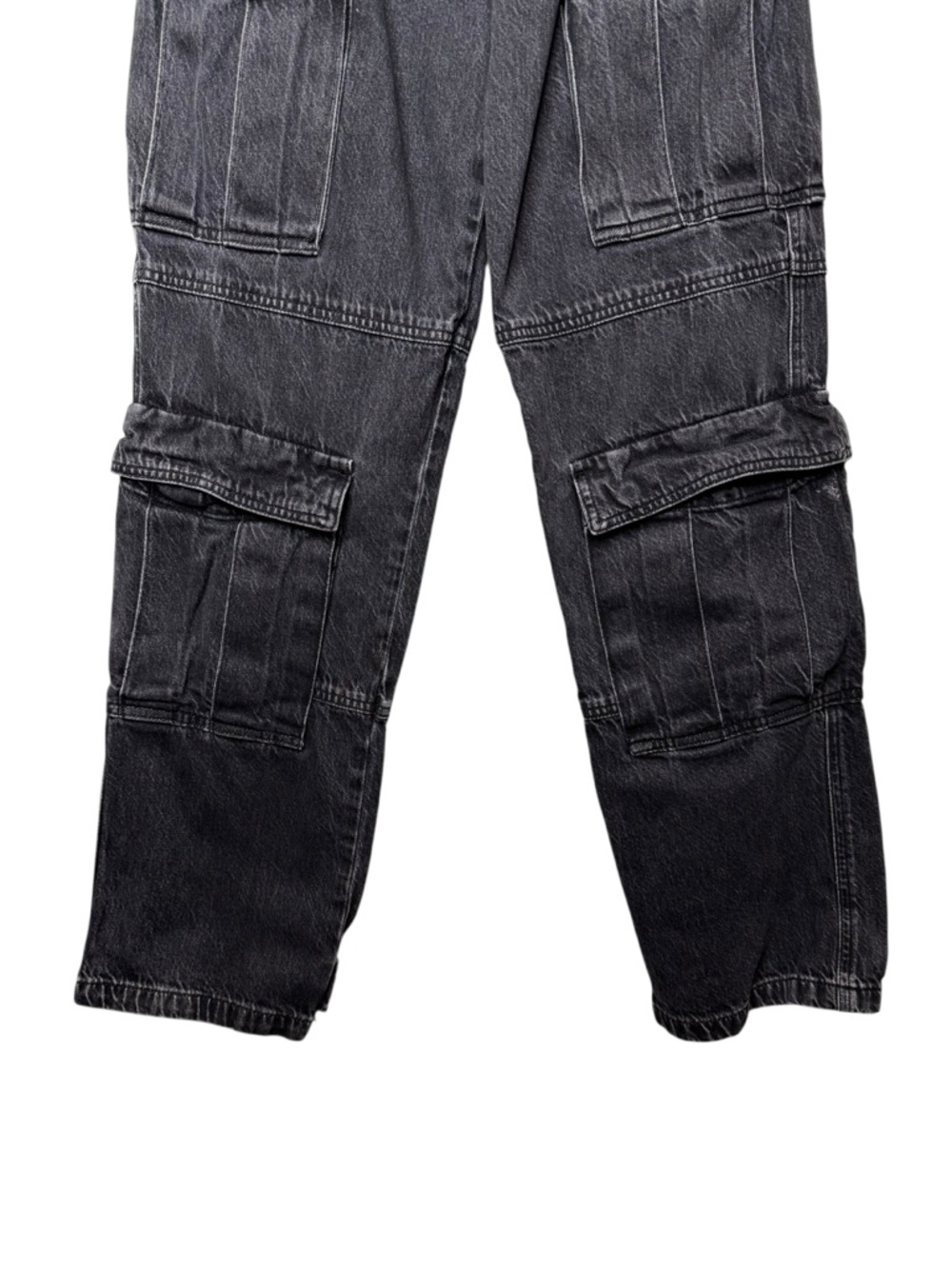 GRLFRND The Lex Black Wash Women’s Wide Leg Cargo Jeans Sz 25 - Picture 4 of 13